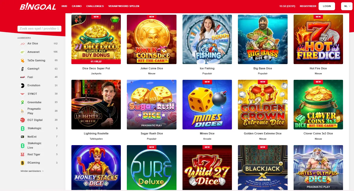 Mobiel spelen bij Bingoal Casino