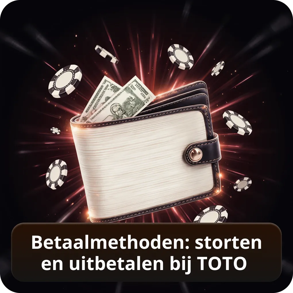 Betaalmethoden: storten en uitbetalen bij TOTO